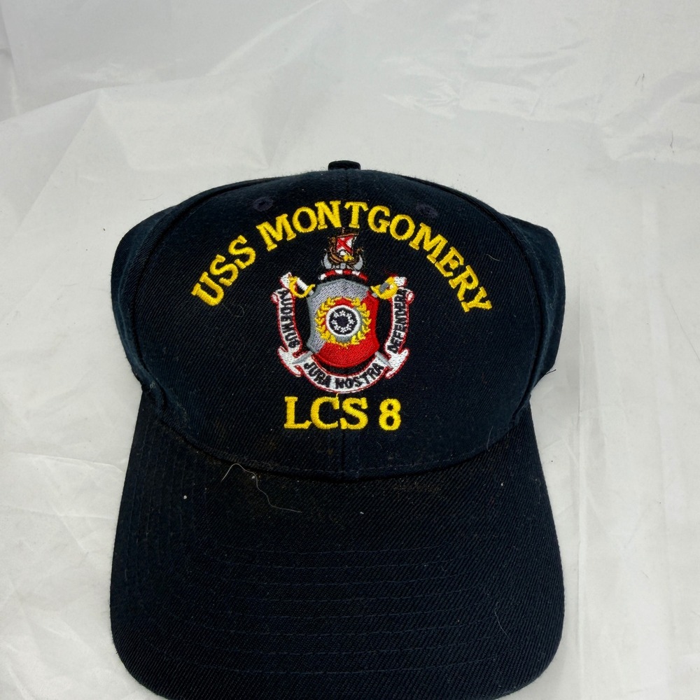 USS Montgomery LCS 8 Navy Blue Embroidered Hat The Corps Made in USA Cap